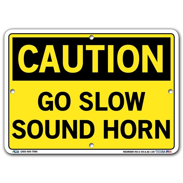 Aluminum Composite Sign, 7-1/2" H, 10-1/2" W, Aluminum Composite, Rectangle, SI-C-49-A-AC-130